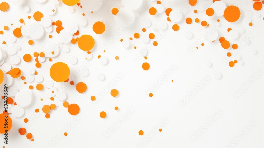 Orange Spots on White Background. Orange Spots on White Background.