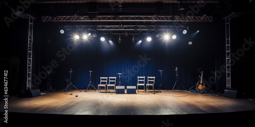 empty stage of a small live music concert.   © xartproduction