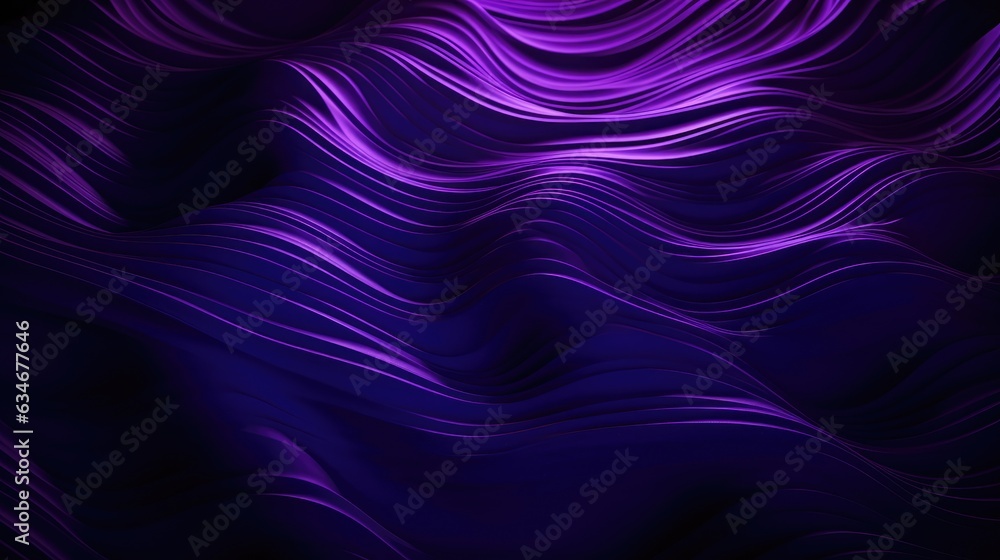Fototapeta premium Purple Waves on Dark