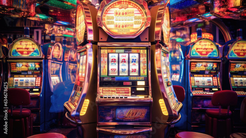The slot machine hits the jackpot, with gold coins splattering