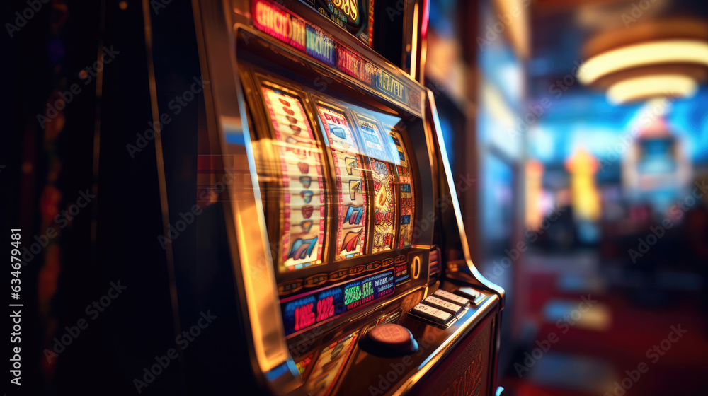 The slot machine hits the jackpot, with gold coins splattering