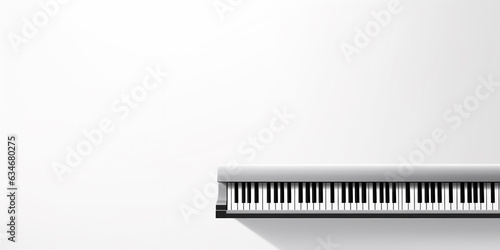 minimalistic piano keyboard. Generative AI