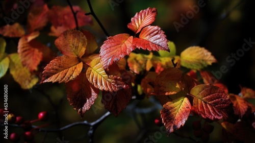 Autumn leafs in orange and yellow colors