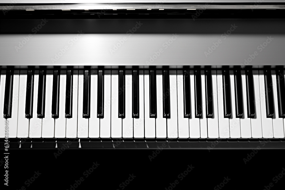 minimalistic piano keyboard. Generative AI minimalistic piano keyboard. Generative AI