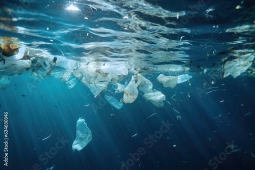 disposable plastic Seas and oceans have garbage. © Jang