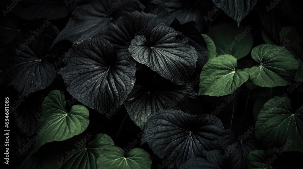 Nature black leafs