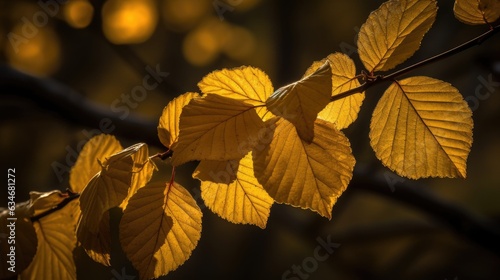 Yellow autumn leafs