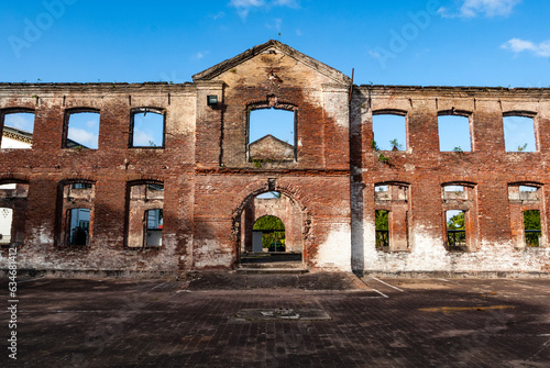 Ruined building of the Gebouw 1790 building, a food warehouse of Fort Zeelandia, Paramaribo, Suriname, South America photo