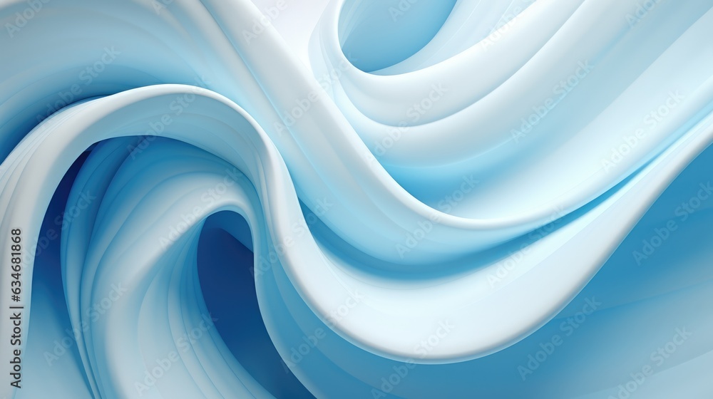 Fototapeta premium White and Blue Swirl 3D