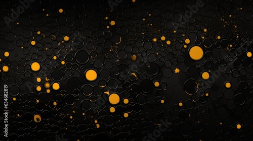 Yellow Spots on Black Background © Various Backgrounds
