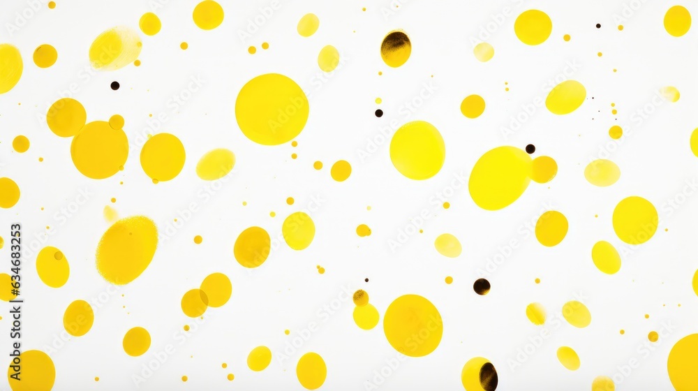 Yellow Spots on White Background. Yellow Spots on White Background.
