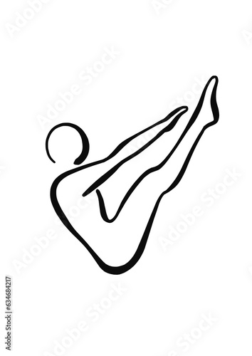 PILATES TEASER POSE ILLUSTRATION