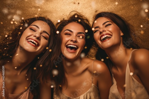 Three Beautiful Women Laughing and Having a Good Time. A fictional character created by Generated AI