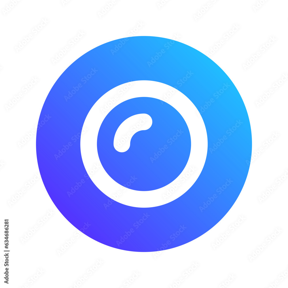 camera lens gradient fill icon camera lens gradient fill icon