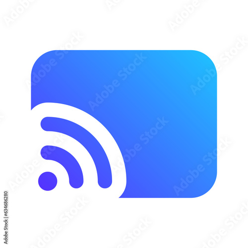 cast gradient fill icon