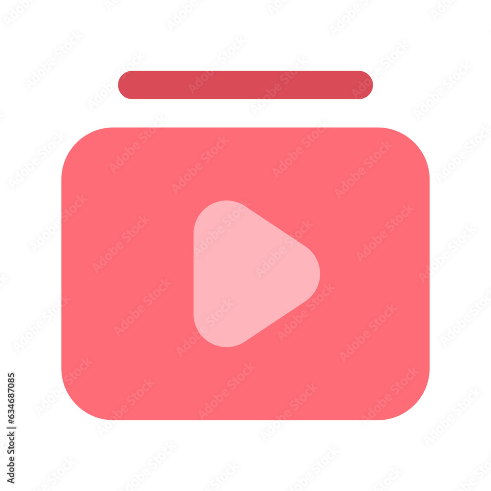 video playlist flat icon