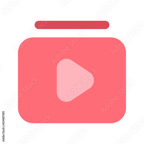 video playlist flat icon