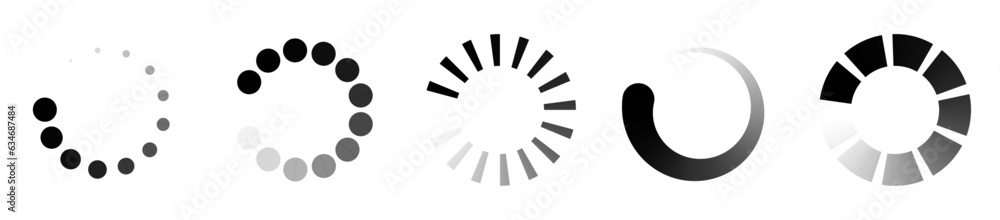 circle loading icon progress process circle loading icon progress process