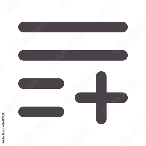 playlist flat line icon