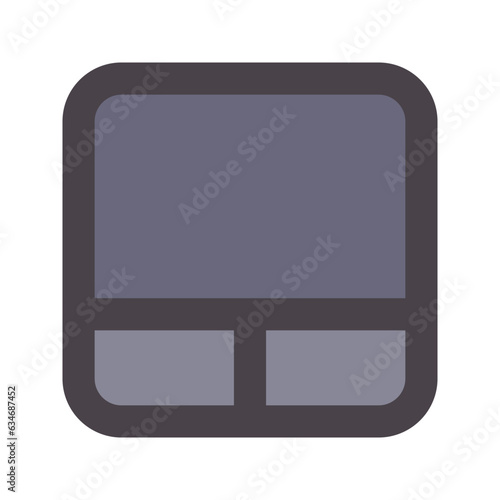 touchpad flat line icon