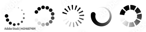circle loading icon progress process