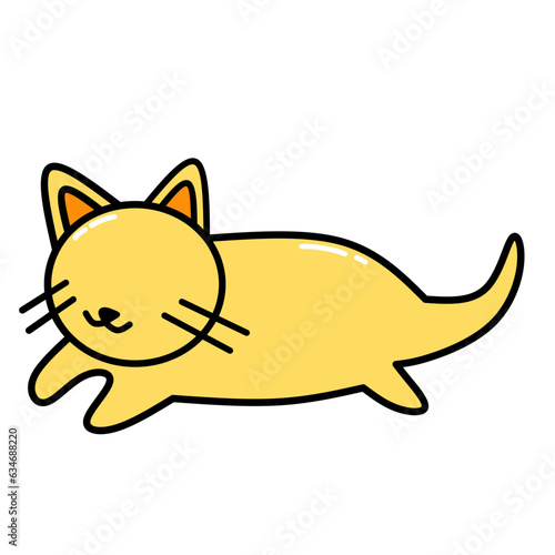 Faceless Yellow Cat