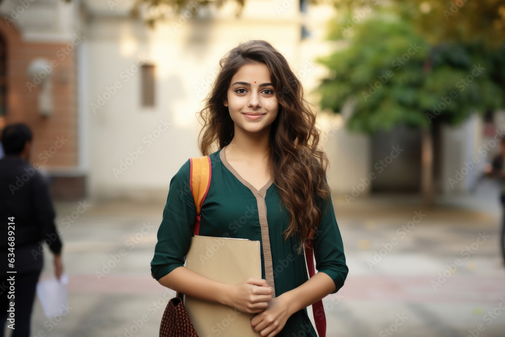 © StockImageFactory - pretty indian college girl at the University
