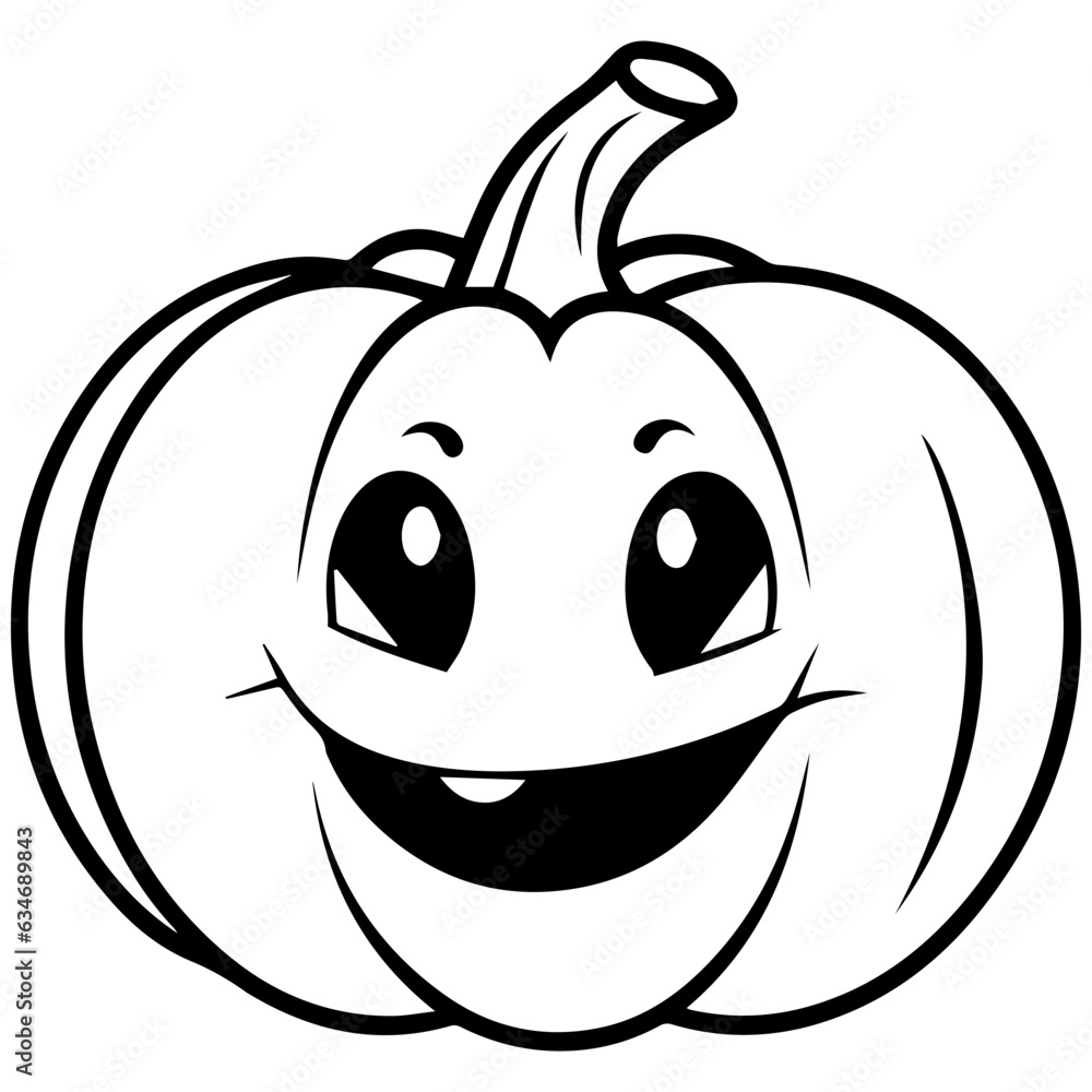 Obraz premium Pumpkin silhouette icon on a white background