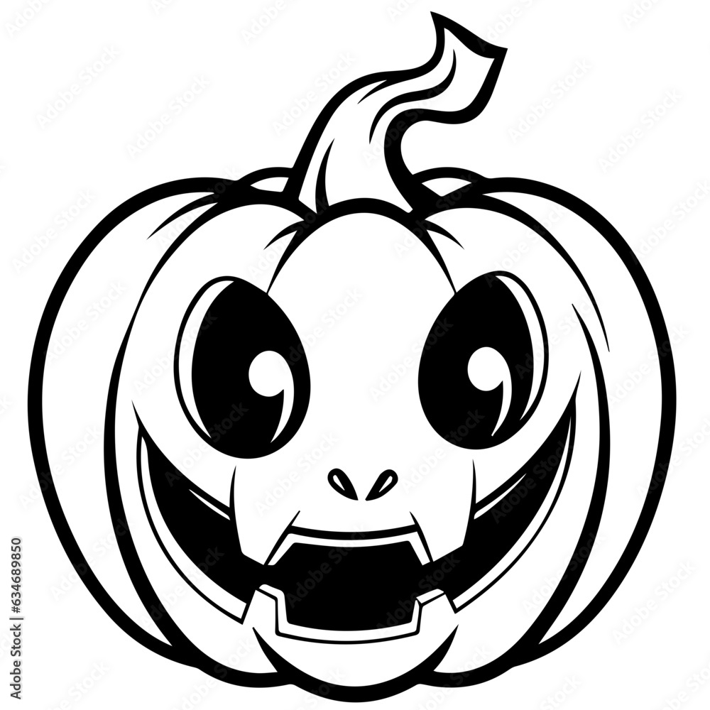 Pumpkin silhouette icon on a white background Pumpkin silhouette icon on a white background