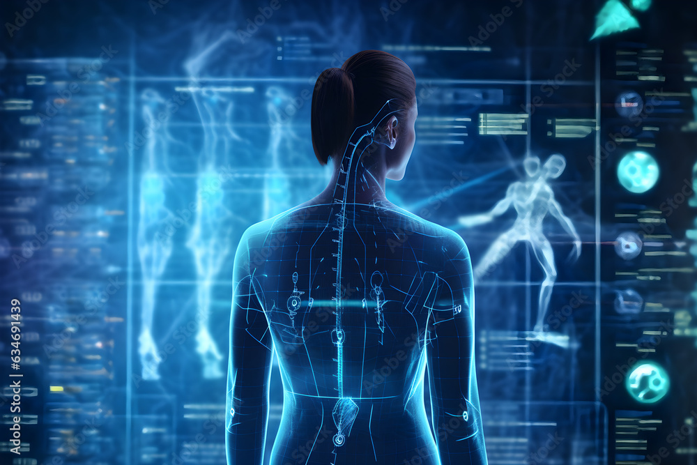 AI Medical technology and futuristic concept background. AI Medical technology and futuristic concept background.