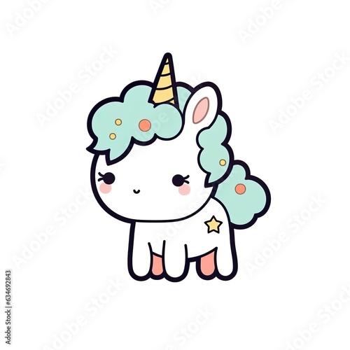 cute kawaii cartoon unicorn