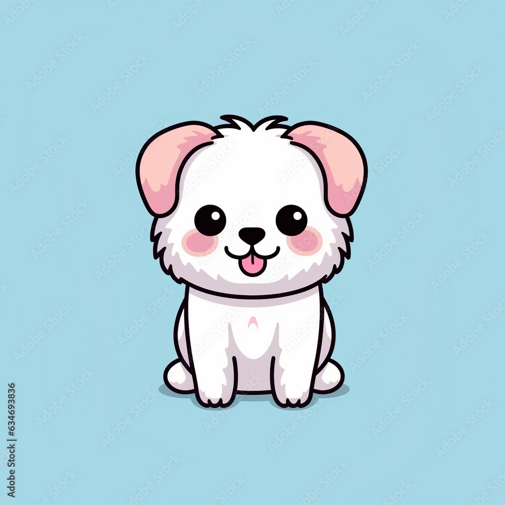 Obraz premium cute kawaii dog