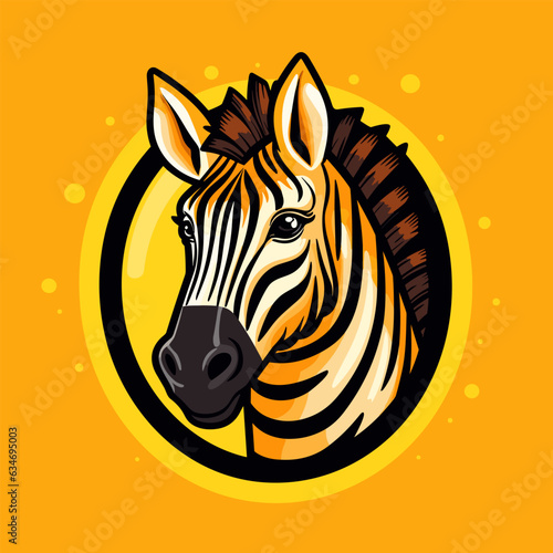 Zebra. Zebra hand-drawn comic illustration. Cute vector doodle style cartoon illustration.