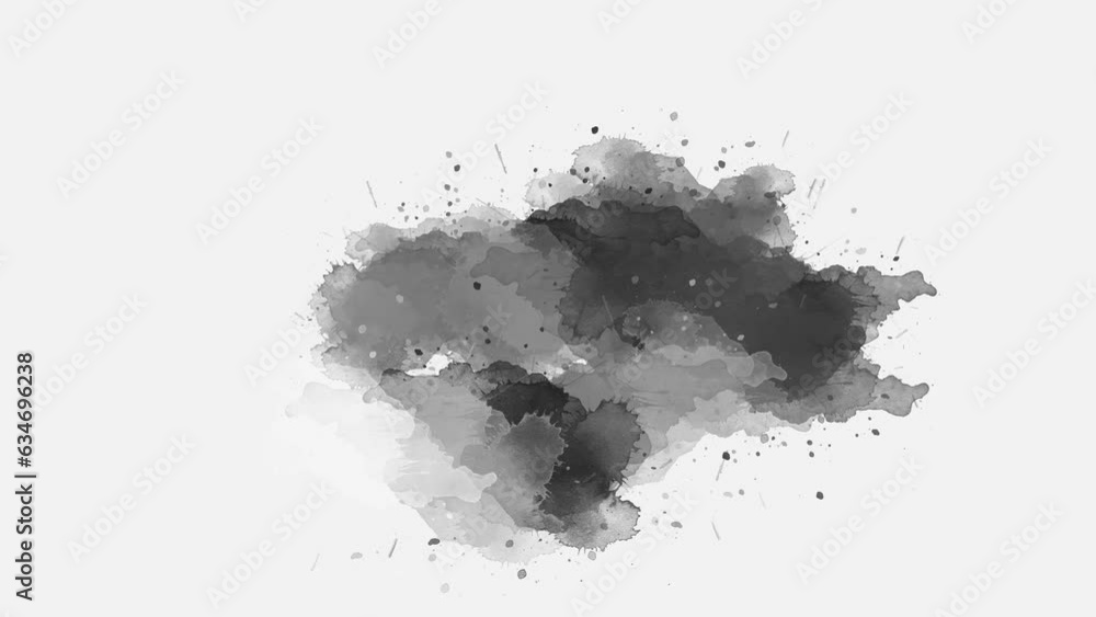 Abstract Slowmotion paint brush ink reveal slowly Abstract Slowmotion paint brush ink reveal slowly
