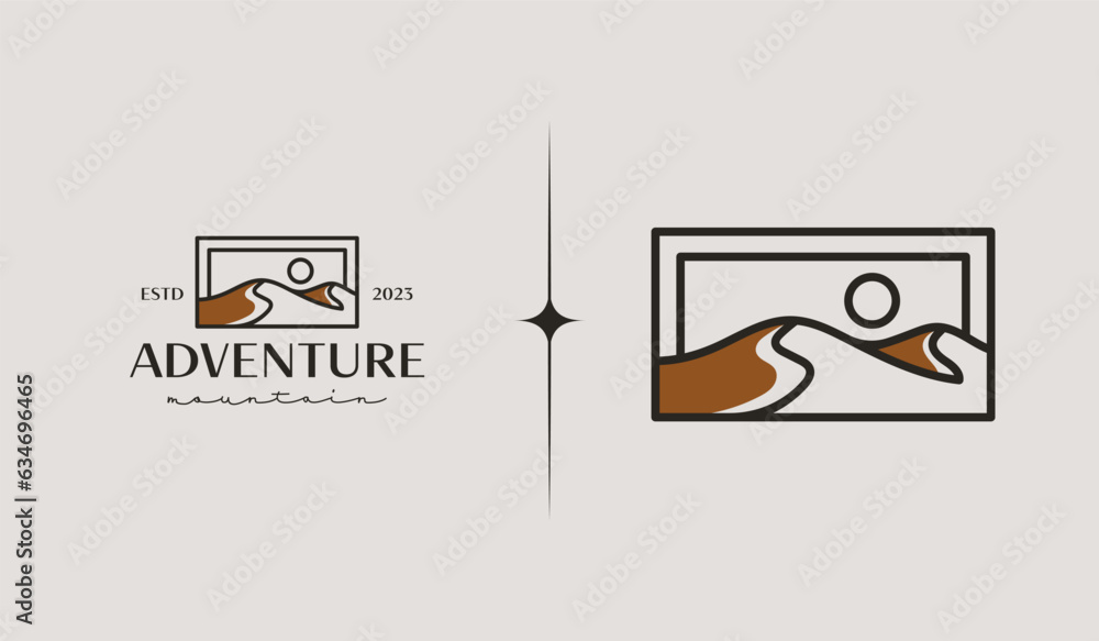 Simple Mountain Logo. Universal creative premium symbol. Vector sign icon logo template. Vector illustration Simple Mountain Logo. Universal creative premium symbol. Vector sign icon logo template. Vector illustration