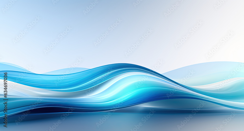 Naklejka premium the design of a screen with blue waves.