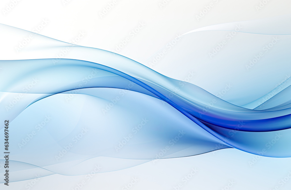 Naklejka premium Abstract blue background for the screen, in the style of fine lines, delicate curves, soft mist, soft tonal shifts.