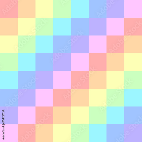 Seamless background with a pastel colored square grid pattern as the main element.