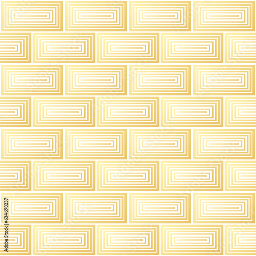 Golden background, geometric seamless luxury pattern made of lines as main elements.