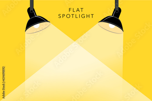 Banner spotlight background. Vector illustration