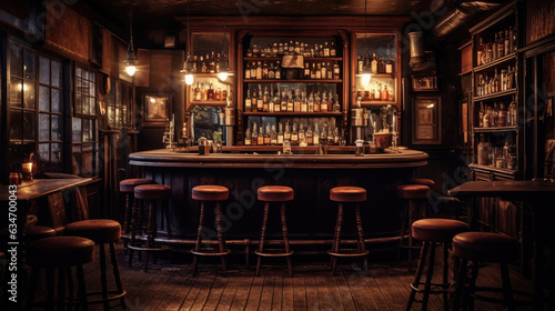 Modern bar interior. photo