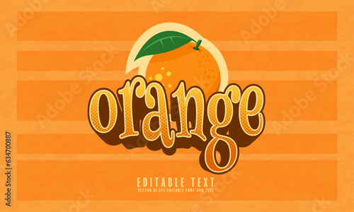 Orange Fruit Editable Vector Text Template