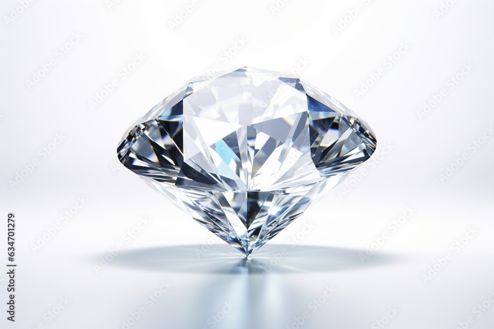 diamond on white background generated AI diamond on white background generated AI