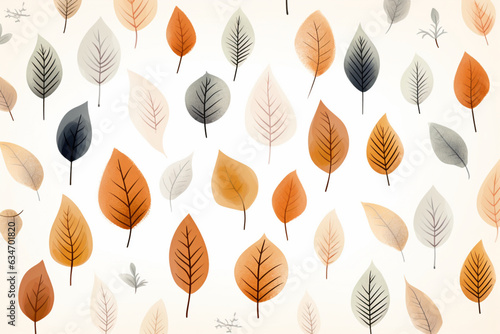 autumn leaves pattern generated AI