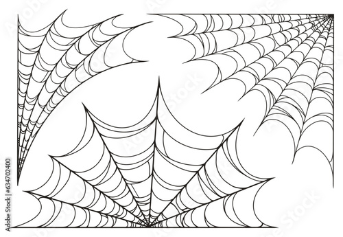 Spider web monochrome set labels