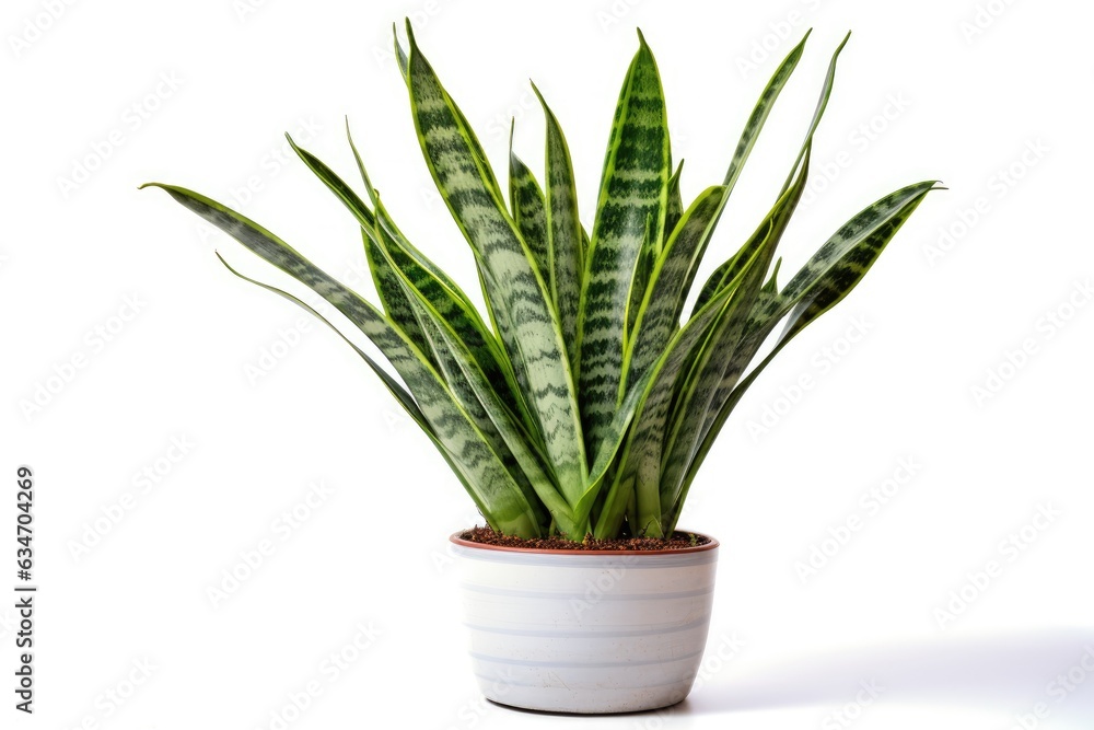 Sansevieria laurentii against white background. Sansevieria laurentii against white background.