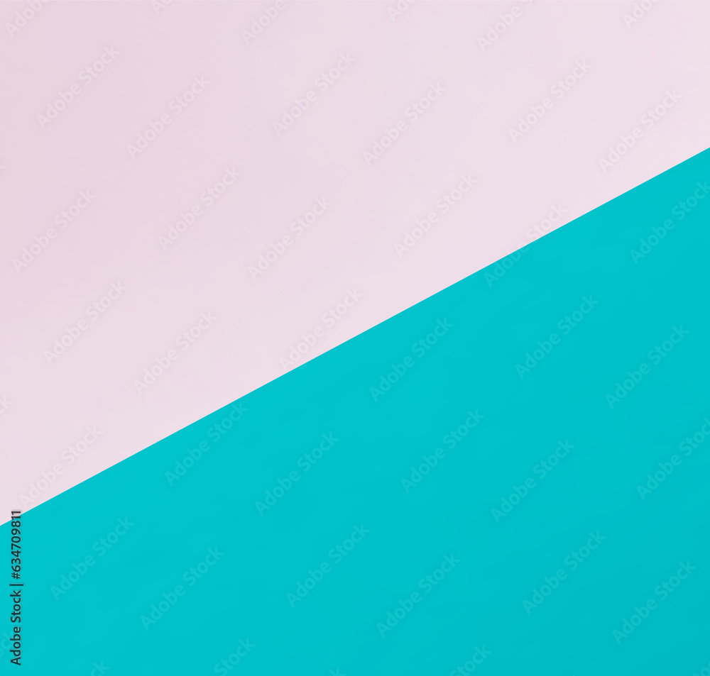 A simple background pattern made of purple and turquoise diagonal planes. Copy space. Minimalist concept.