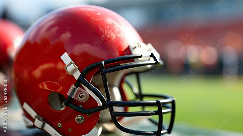 Fototapeta premium American Football Helmet, Generative AI