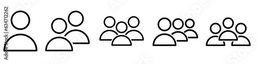User icon vector set. People illustration sign collection. Man symbol.