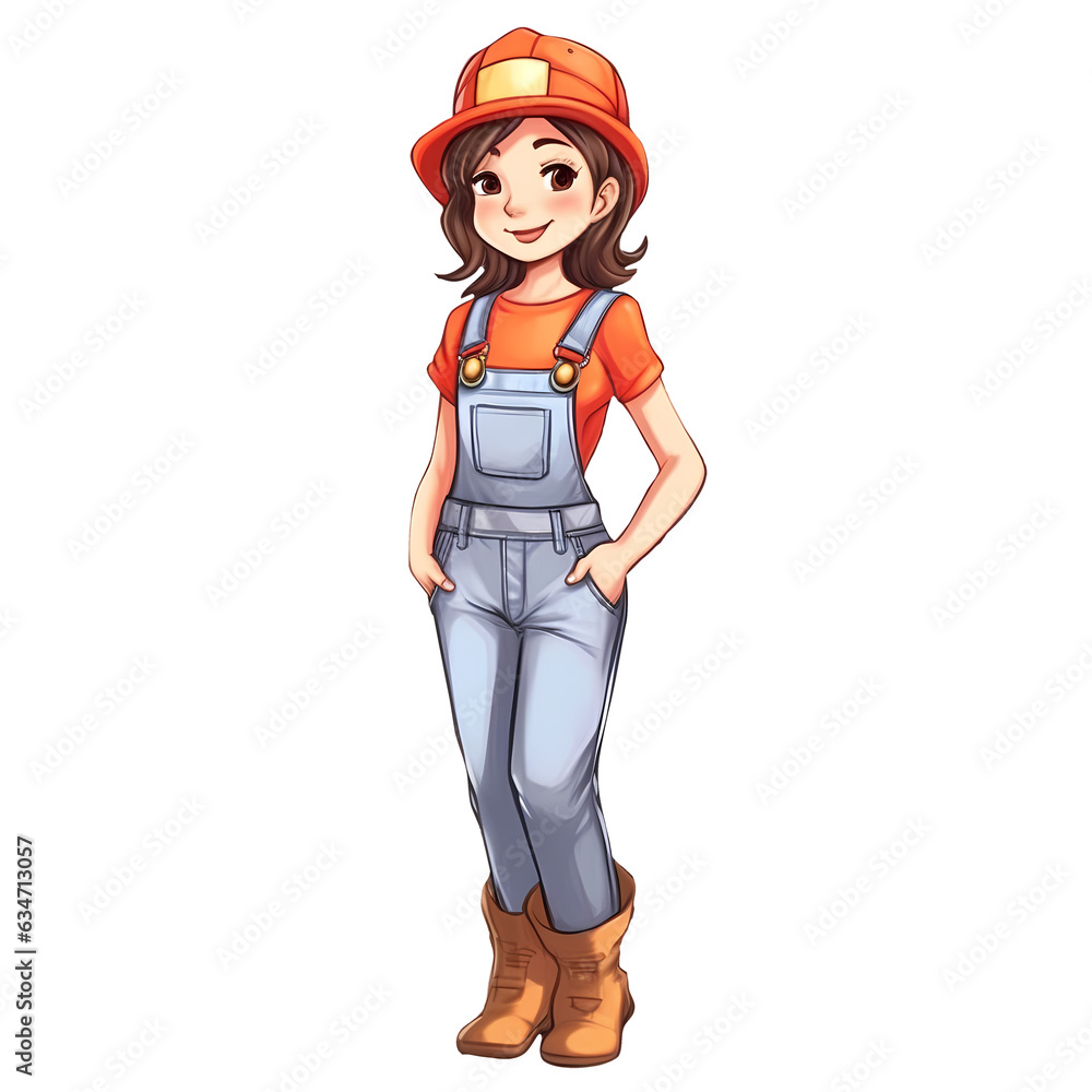 Cute Girl Farmer Clipart Illustration Cute Girl Farmer Clipart Illustration